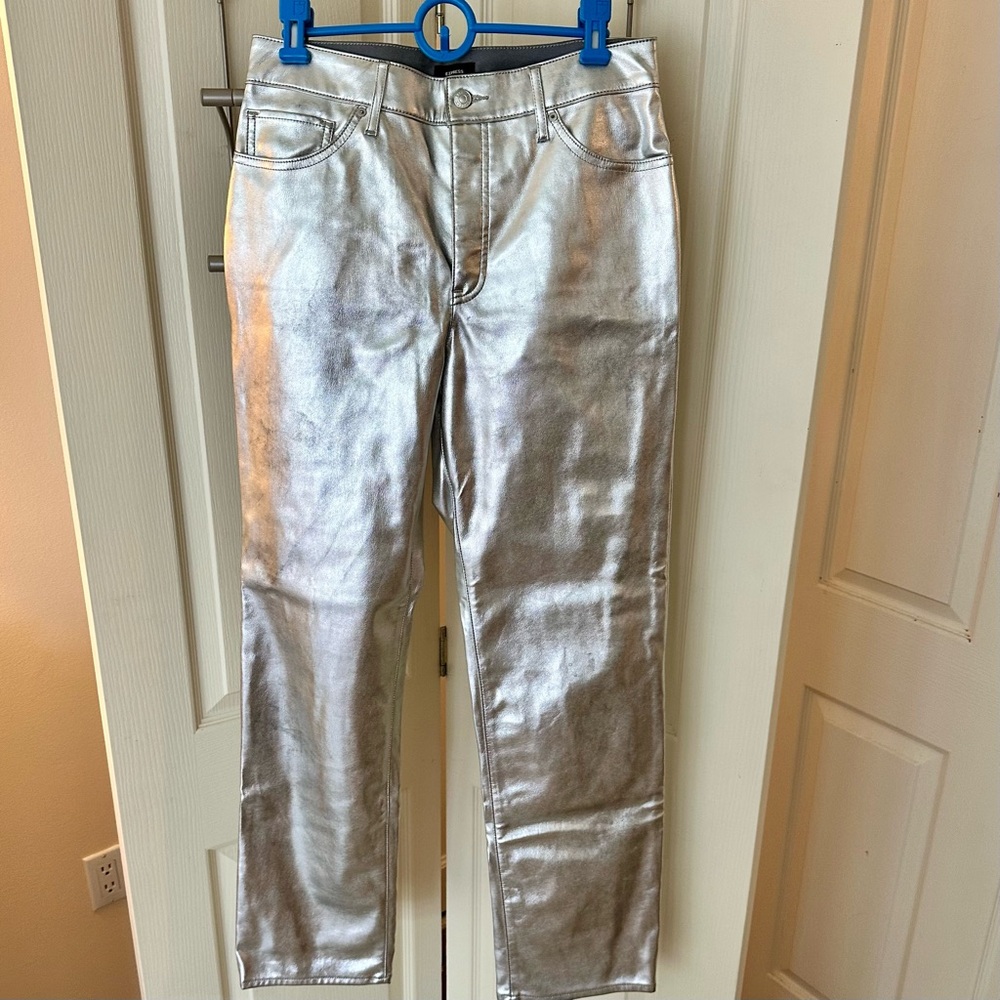 Express Metallic Silver Pants
